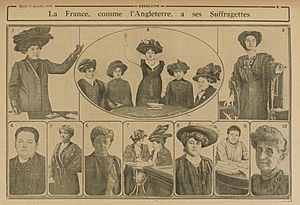 Excelsior - La France, comme l'Angleterre, à ses Suffragettes