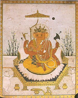 Ganesha Nurpur miniature circa 1810 Dubost p64