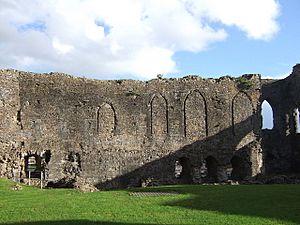 Haverfordwest Castle curtain wall