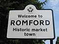 Havering romford welcome sign