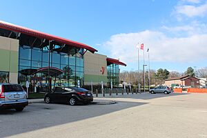 Havertown YMCA built on the Havertown PCP Superfund site. The groundwater treatment plant is seen across the street