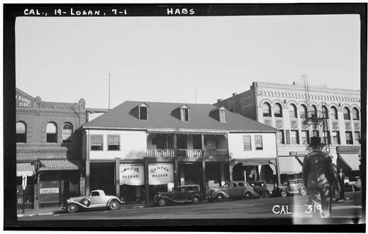 Historic American Buildings Survey Photographed by Henry F. Withey April 1936 WEST FRONT - Casa de Don Vicente Lugo, 516-522 1-2 North Los Angeles Street, Los Angeles, Los HABS CAL,19-LOSAN,7-1