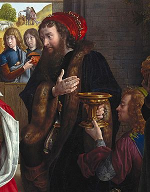 Hugo van der Goes - The Adoration of the Kings (Monforte Altar) - detail