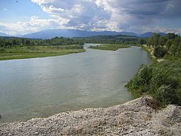 The Piave river in Ponte Priula.
