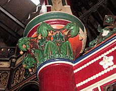 Interior fruit decoration at Crossness