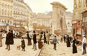 Jean Béraud Le Boulevard St. Denis, Paris