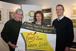 Joe Brolly celebrates Líofa