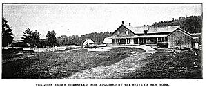 John Brown's homestead in North Elba before its restoration