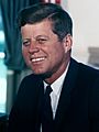 John F. Kennedy, White House color photo portrait (3x4)