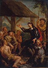 John Vanderbank (1694-1739) - Don Quixote Addressing the Goatherds - T00937 - Tate