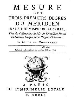 La Condamine - Mesure des trois premiers degrés du méridien dans l'hémisphere austral, 1751 - 1454493