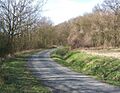 Lane approaching Langley Wood - geograph.org.uk - 724743