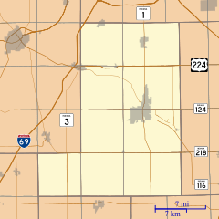 Curryville, Indiana is located in Wells County, Indiana