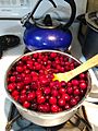 Making cranberry sauce - stovetop