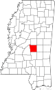 State map highlighting Scott County