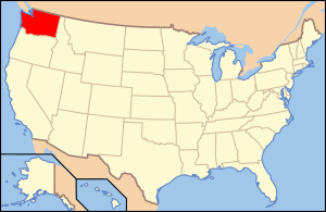 Map of USA WA