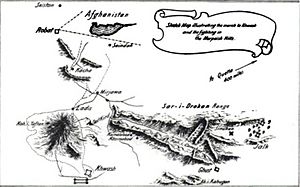 Map of the Persian-Afghan border campaign of Reginald Dyer