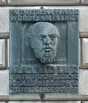 Max Adler - here was born plaque