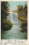 Minnehaha Falls from below, 1905 post card