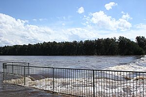 NepeanRiver downsteam of Victoria Bridge after heavy rainfall in the catchment 2013 02 24