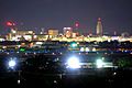 Nighttime skyline of downtown Lincoln, Nebraska, USA (2021, from Arnold Heights Park)