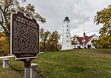 North Point Light Station and plaque 2012