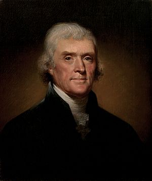 Official Presidential portrait of Thomas Jefferson (by Rembrandt Peale, 1800)