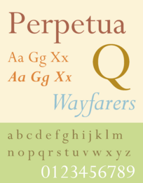 Perpetua font sample