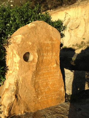 Pietro Ferrero Jr memorial stone PNG