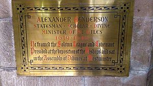 Plaque to Alexander Henderson, St Giles Cathedral, Edinburgh