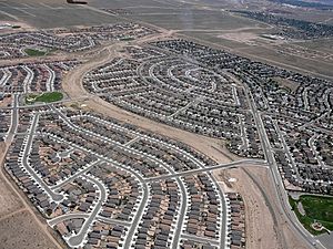 Aerial view of suburban Rio Rancho
