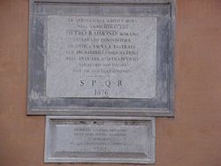 Rome-Italy, Piazza dell'Oratorio - Targa Pietro Raimondi