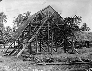 Samoan house under construction 1914