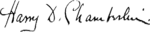 Signature of Harry Dwight Chamberlin (1887–1944).png