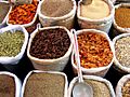 Spices in an Indian market