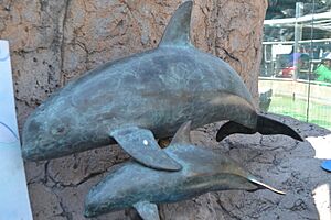 Statue of "Vaquita Marina" in San Juan de Aragón