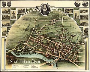 Stratford On Avon historic map 1902