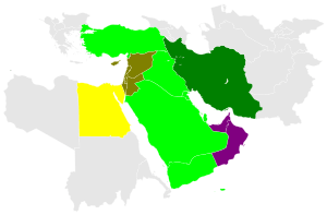 Time Zones of the Middle East