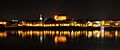 Toruń, Stare Miasto z Kępy Bazarowej nocą