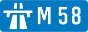 M58 motorway shield
