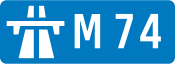 M74 motorway shield