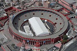 Vista aérea de la plaza de Acho en 2021