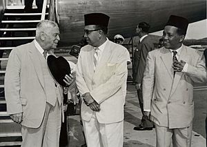 Walter Nash & Abdul Razak Hussein in Kuala Lumpur, 1960