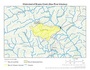 Watershed of Brooks Creek (Haw River tributary)