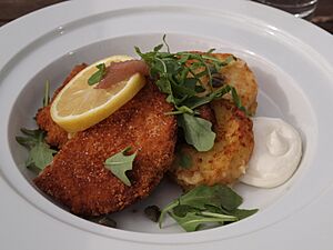 Wiener Schnitzel at restaurant Faro, Helsinki