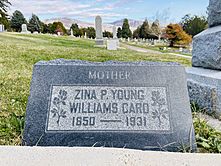 Zina P. Young Card Grave