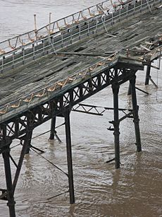 2016 at Birnbeck Pier - decaying bridge