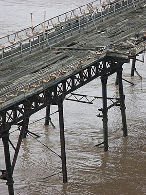 2016 at Birnbeck Pier - decaying bridge