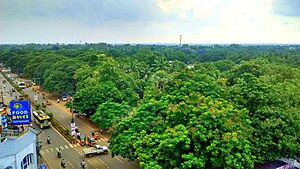 A view of Police quarters from Hotel Grand Arya