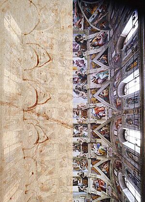 Adriano Marinazzo Michelangelo first drawing Sistine Ceiling